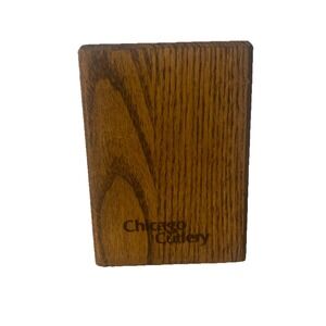 Vintage Chicago Cutlery 6 Slot Steak Knife Wood Block Only NO KNIVES